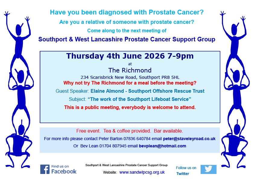 Southport & West Lancashire Prostate Cancer Support Group – June Meeting